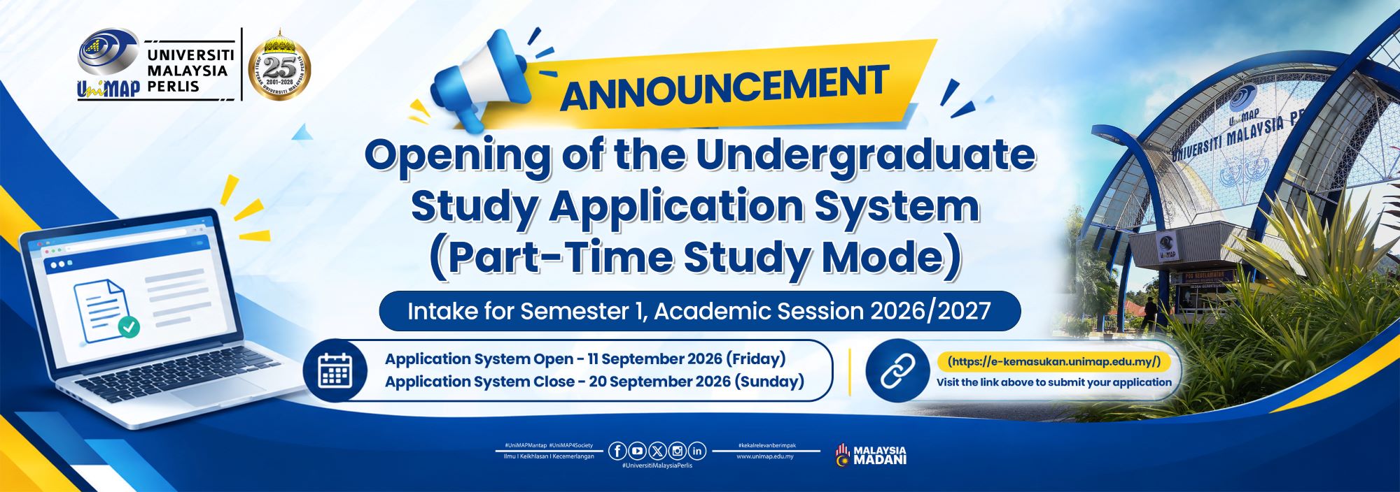 Opening of the Undergraduate (Part-Time Study)